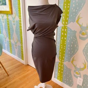 HELMUT LANG Pewter Wool Dress